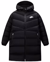 (Toddler) Nike Kids' Mid-Length Hooded Down Coat Black NY2542247GS-002 (Toddler) Nike Kids' Mid-Length Hooded Down Coat Black NY2542247GS-002