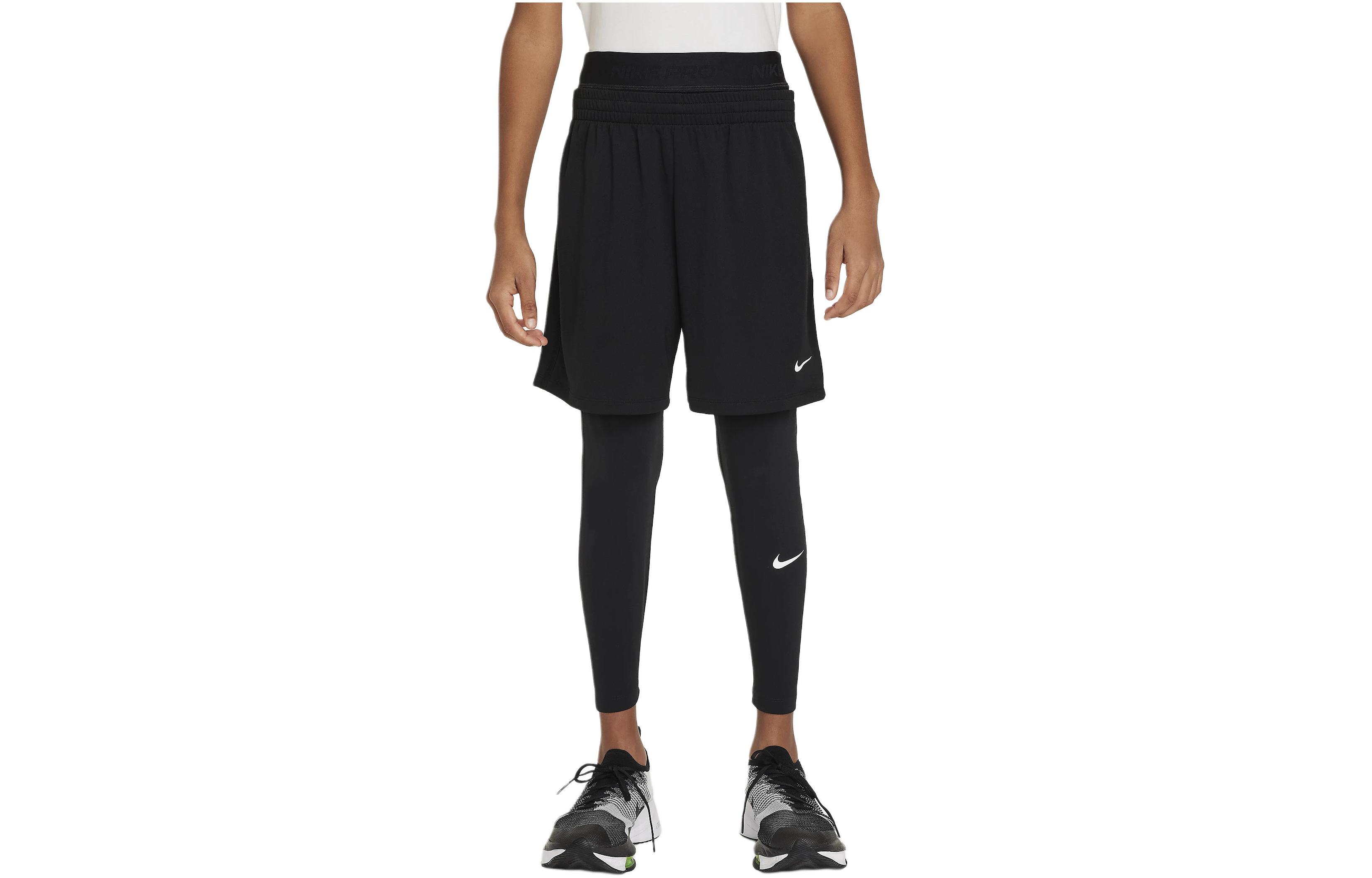 (Toddler) Nike Kids Black Printed Mid-Rise Elastic Slim-Fit Leggings. FJ6821-010