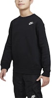 (Toddler) Nike Kids Sportswear Club Fleece Crewneck Pullover with Logo - Child Size Sweater DX5081-010 (Toddler) Nike Kids Sportswear Club Fleece Crewneck Pullover with Logo - Child Size Sweater DX5081-010