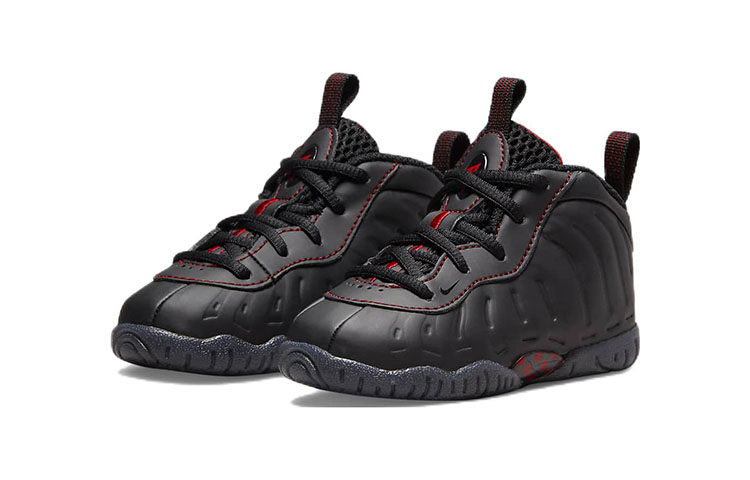 Lookbook (TD) Nike Little Posite One BT 'Bred' zapatillas negras y rojas para niños. DV3775-001