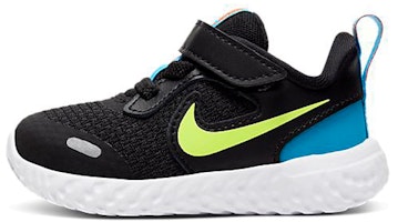 (Toddler) Nike Revolution 5 'Black Lemon Venom' BQ5673-076 (Toddler) Nike Revolution 5 'Black Lemon Venom' BQ5673-076