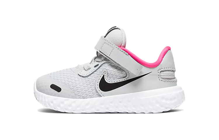 (TD) Nike Revolution 5 FlyEase 'Grey Pink'