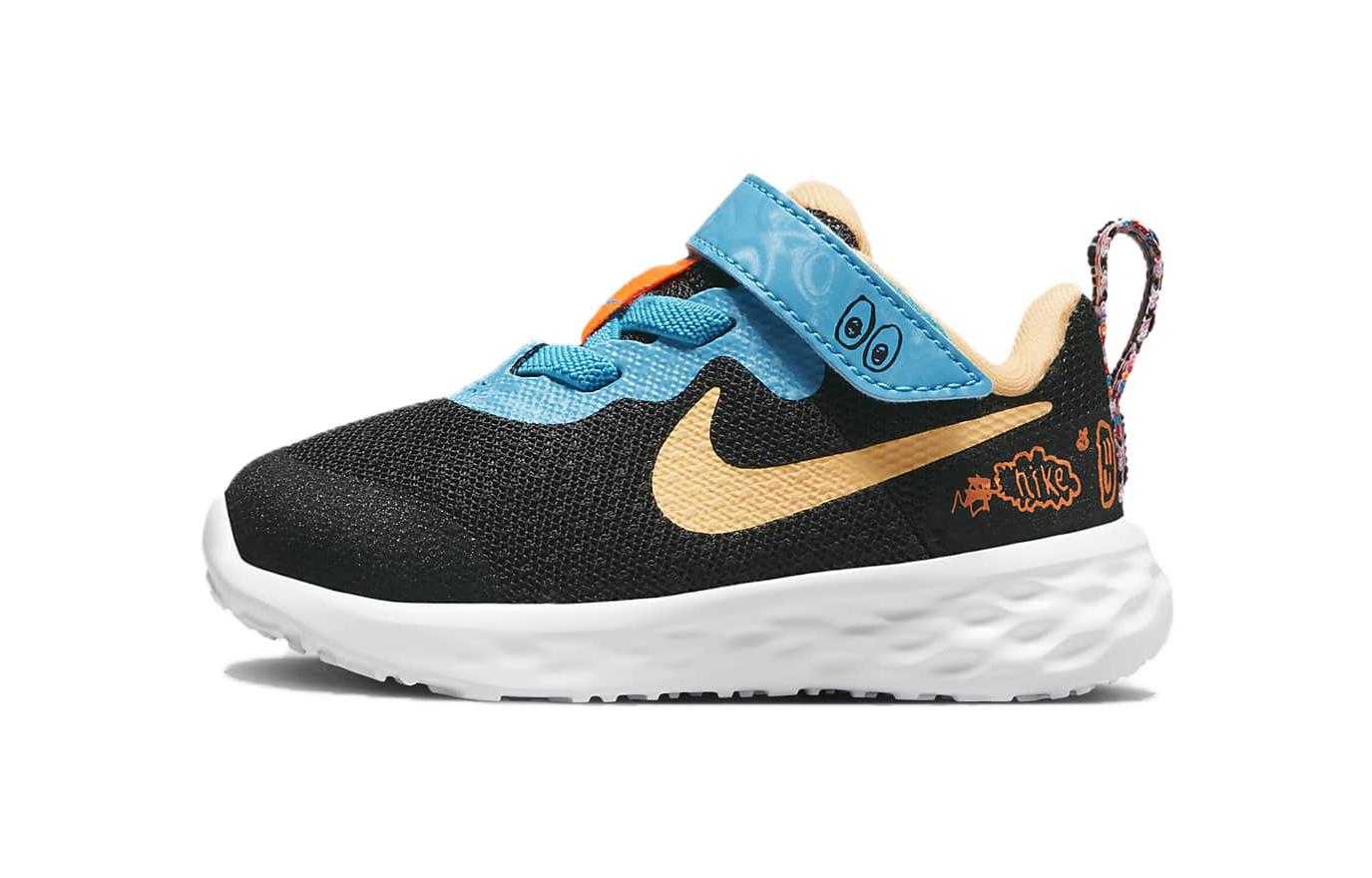 Buy (TD) Nike Revolution 6 SE 'Hitam Biru Petir' FB2719-001