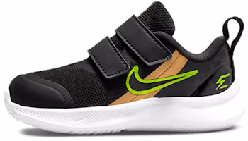 (Toddler) Nike Star Runner 3 RW 'Black Action Green' DJ0722-001 (Toddler) Nike Star Runner 3 RW 'Black Action Green' DJ0722-001