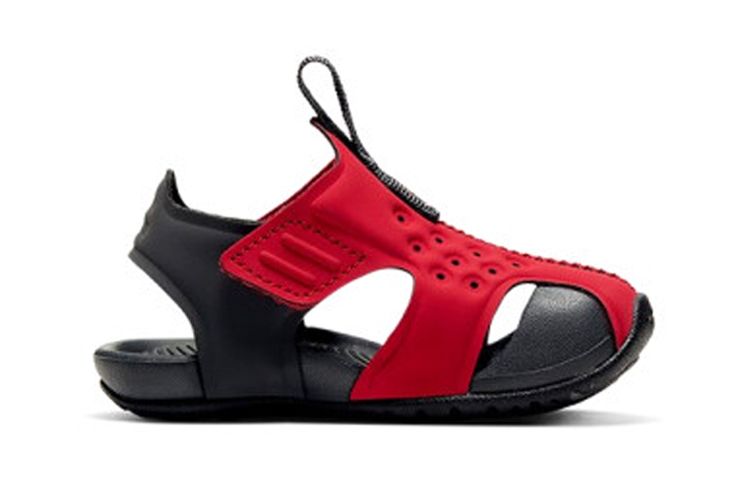 Order 【TD幼童】Nike Sunray Protect 2 魔鬼氈涼鞋 黑紅拼色
