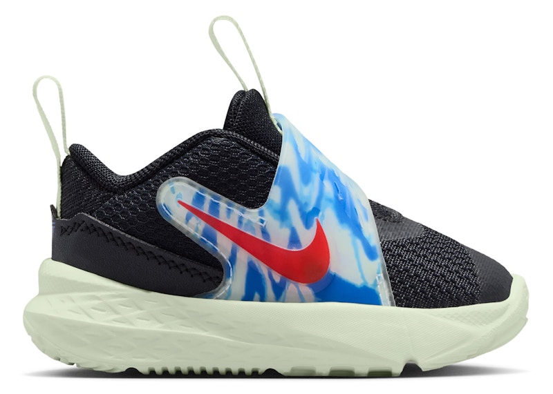 (Toddler) Nike Team Hustle D 12 Black Royal Volt Bright Crimson IQ0813-001