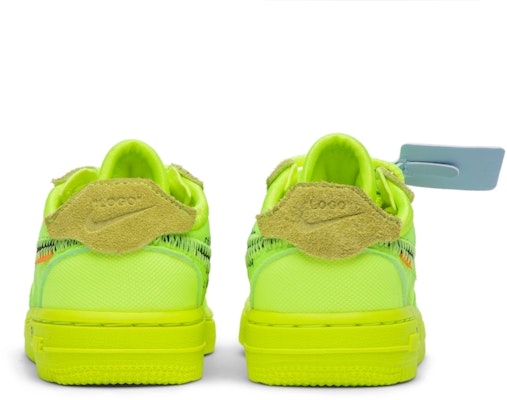 (Toddler) Off-White x Nike Air Force 1 Low 'Volt' BV0853-700 Details for (Toddler) Off-White x Nike Air Force 1 Low 'Volt' BV0853-700
