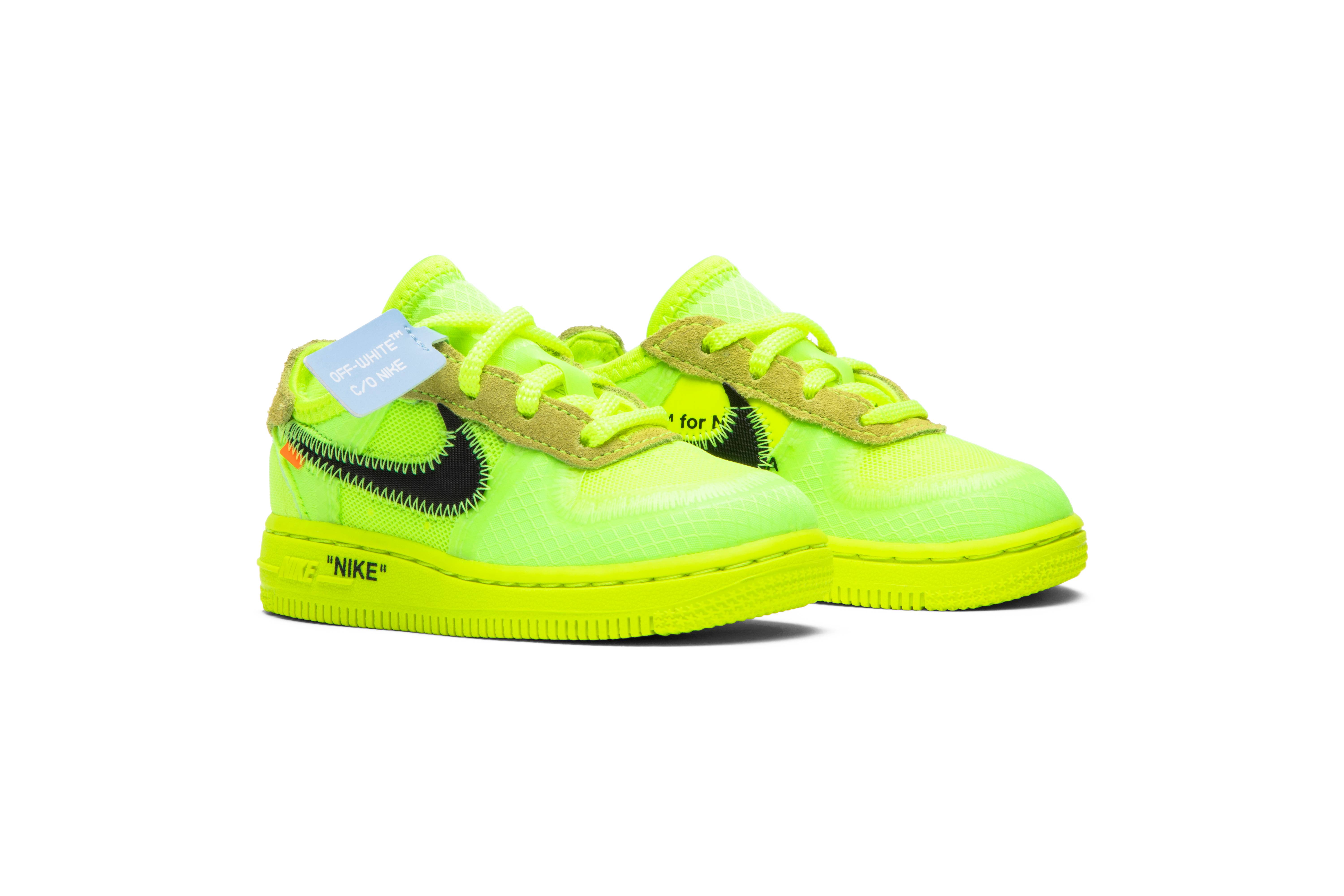 Cheap (TD) 오프화이트 x 나이키 에어 포스 1 로우 '볼트' BV0853-700