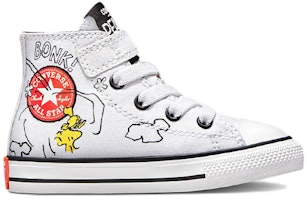 嬰幼兒 Peanuts x Converse Chuck Taylor All Star 高筒休閒帆布鞋 白黑 Order 嬰幼兒 Peanuts x Converse Chuck Taylor All Star 高筒休閒帆布鞋 白黑