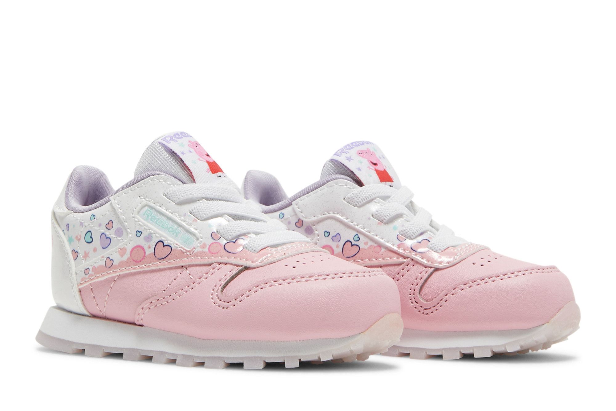 Cheap (Toddler) Peppa Pig x Reebok Classic Leather 'Bubbles and Hearts' GZ6485