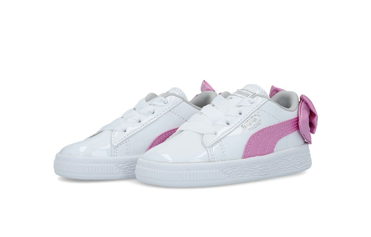 Lookbook (TD) Puma Basket Bow Patent Ac Inf Sepatu Sneakers Pink Anak 367623-02