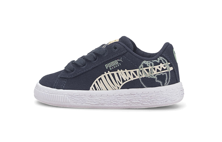 (Toddler) Puma Basket Canvas 'Navy Blue' 374302-02