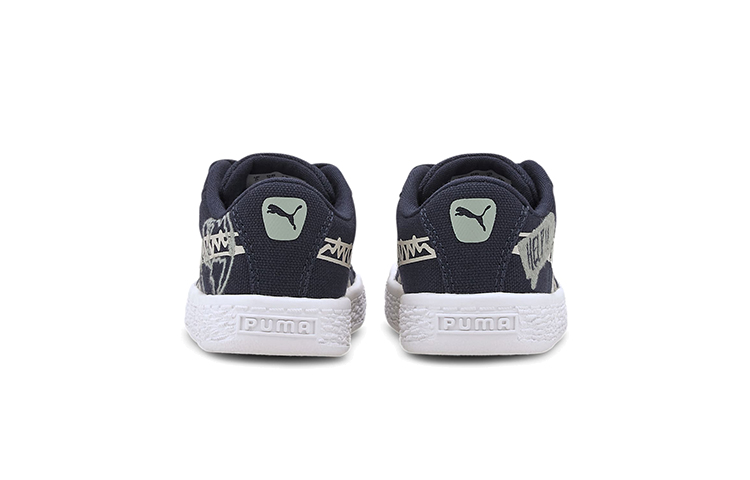 Shop (TD) Puma Basket Canvas ''Bleu Marine'' 374302-02