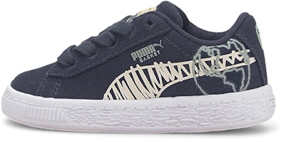 (Toddler) Puma Basket Canvas 'Navy Blue' 374302-02 (Toddler) Puma Basket Canvas 'Navy Blue' 374302-02