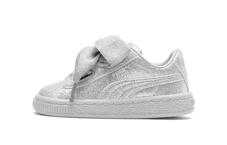 (TD) Puma Basket Heart Holiday Glamour Ayakkabi Sneakers Silver