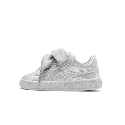 (TD) Puma Basket Heart Holiday Glamour Ayakkabi Sneakers Silver