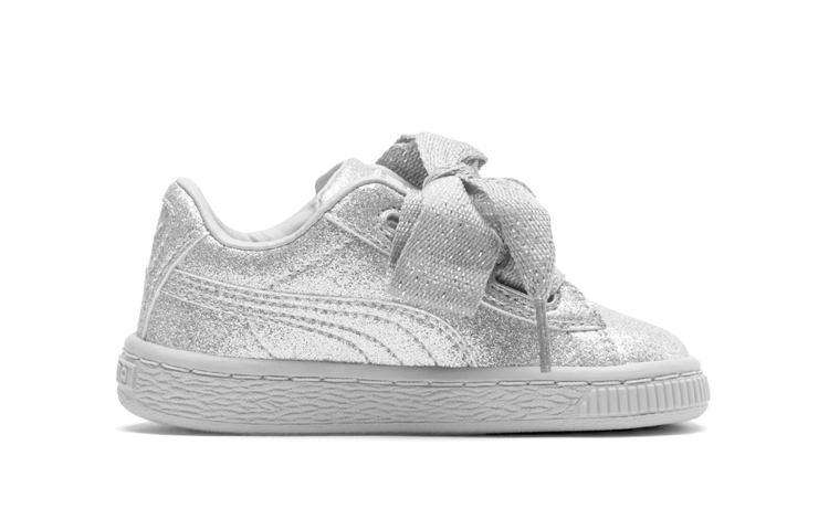 (TD) Puma Basket Heart Holiday Glamour Ayakkabi Sneakers Silver 圖 2
