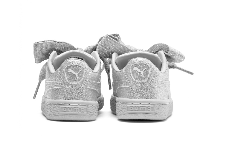 (TD) Puma Basket Heart Holiday Glamour Ayakkabi Sneakers Silver 圖 4