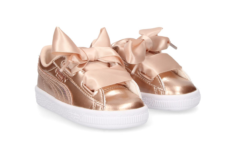 Lookbook (Toddler) Puma Basket Heart Lunar Lux 'Creamed Tan' 365995-02
