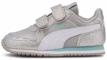 (Toddler) Puma Cabana Racer AC 'Glitz - Silver Grey' 370986-06 (Toddler) Puma Cabana Racer AC 'Glitz - Silver Grey' 370986-06