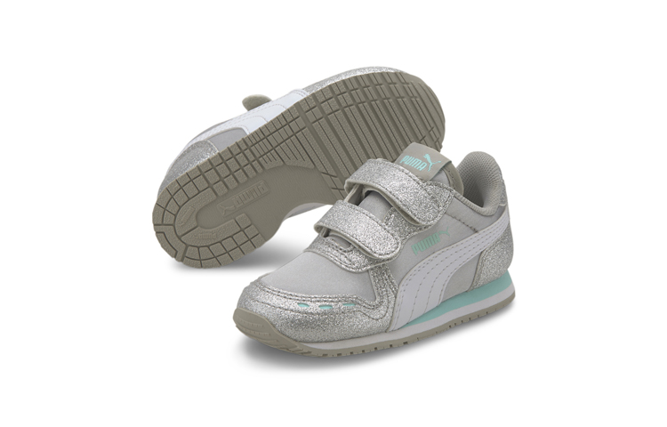 Lookbook （幼童）Puma Cabana Racer AC 'Glitz - 銀灰色' 370986-06