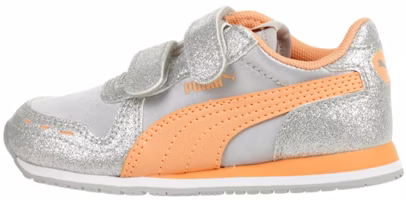 (Toddler) Puma Cabana Racer Glitz 'Silver Orange' 370986-04 (Toddler) Puma Cabana Racer Glitz 'Silver Orange' 370986-04