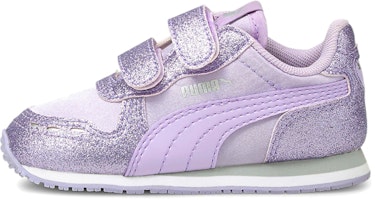 (Toddler) Puma Cabana Racer Glitz 'Silver Purple' 370986-07 (Toddler) Puma Cabana Racer Glitz 'Silver Purple' 370986-07