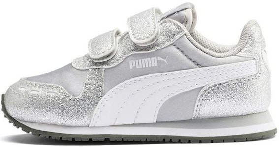 (TD) Puma Cabana Racer Glitz 'Plata Blanco' 370986-01 Buy (TD) Puma Cabana Racer Glitz 'Plata Blanco' 370986-01