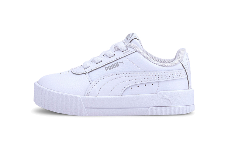 (Toddler) Puma Carina Leather 'White Grey Violet' 373604-19