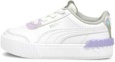 (Toddler) Puma Carina Lift Shine Casual Board Shoes White/Purple 380554-01 (Toddler) Puma Carina Lift Shine Casual Board Shoes White/Purple 380554-01