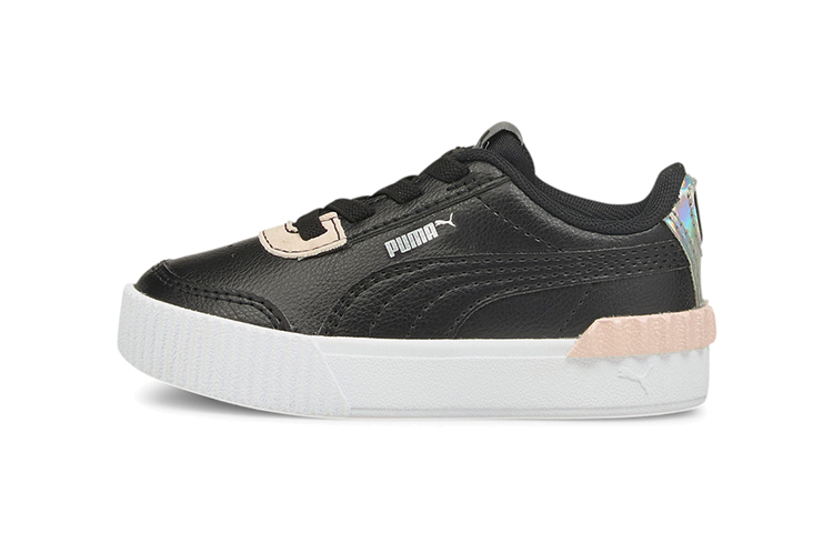(Toddler) Puma Carina Lift Shine Casual Board Shoes Black 380554-02