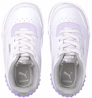Lookbook (Toddler) Puma Carina Lift Shine Casual Board Shoes White/Purple 380554-01