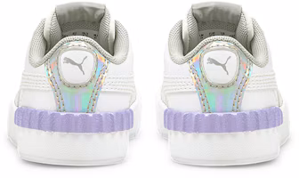 Shop (Toddler) Puma Carina Lift Shine Casual Board Shoes White/Purple 380554-01