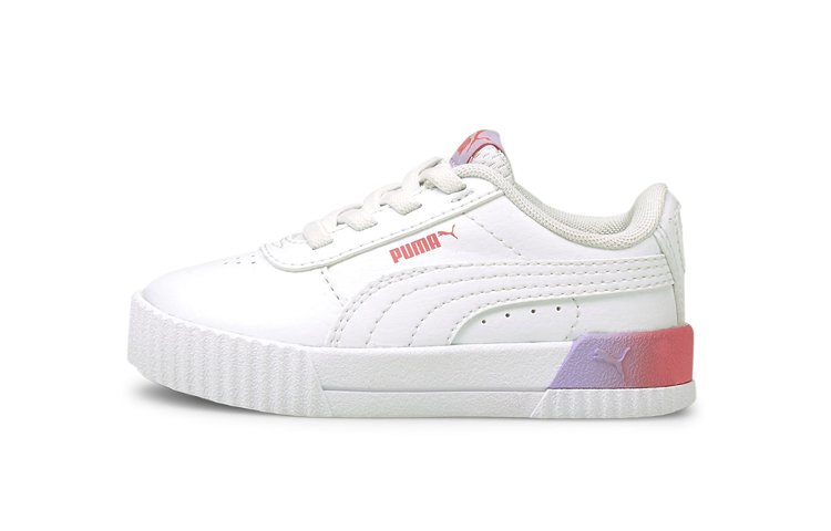 (TD) Puma Carina Summer Fade Leisure Board Shoes White/Purple