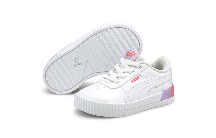 (TD) Puma Carina Summer Fade Leisure Board Shoes White/Purple 圖 3
