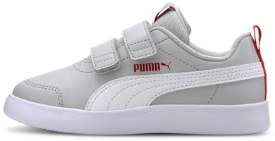 (Toddler) Puma Courtflex V2 'Grey Red' 371544-02 (Toddler) Puma Courtflex V2 'Grey Red' 371544-02
