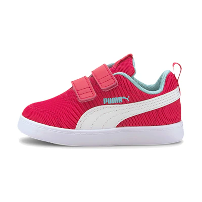 (TD) Puma Courtflex V2 Mesh Sneakers White/Pink