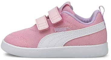 (Toddler) Puma Courtflex V2 Mesh V Lady White 'Pink' 371759-08 (Toddler) Puma Courtflex V2 Mesh V Lady White 'Pink' 371759-08
