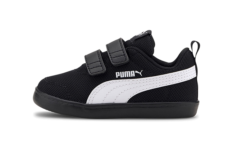 (Toddler) Puma Courtflex V2 Mesh Sneakers Black/White 371759-04