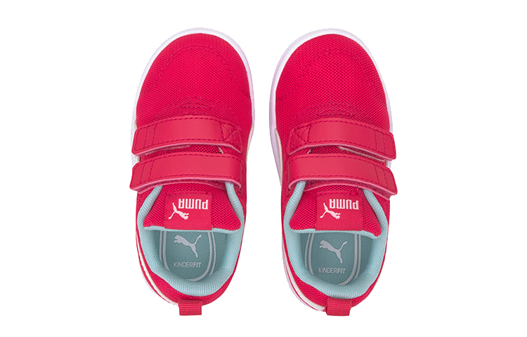 Lookbook (TD) Puma Courtflex V2 Sepatu Sneakers Jala Putih/Merah Muda 371759-02