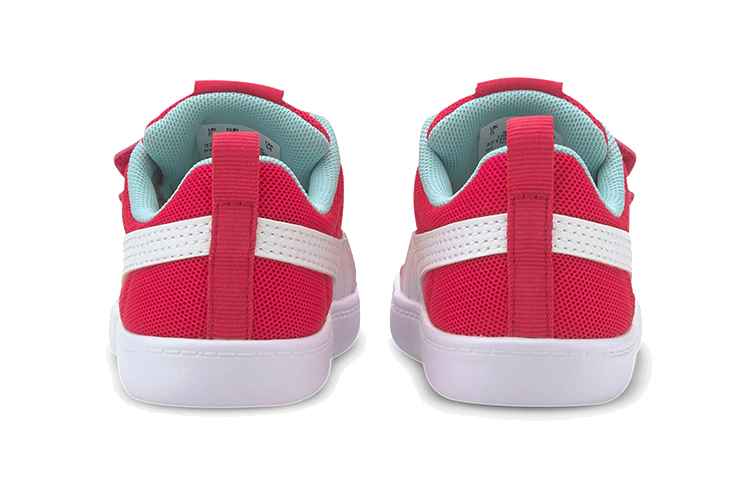 Shop (TD) Puma Courtflex V2 Sepatu Sneakers Jala Putih/Merah Muda 371759-02