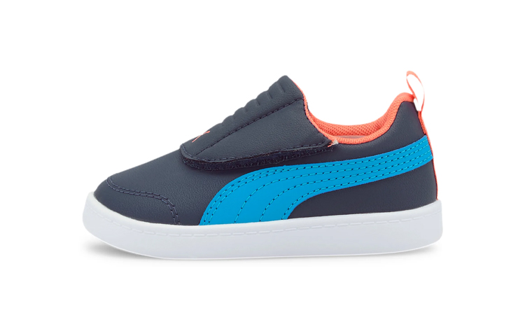 (Toddler) Puma Courtflex v2 Padded 'Black Blue Orange' 372994-01
