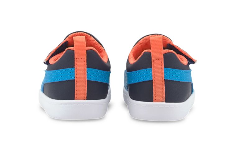 Shop (TD) Puma Courtflex v2 Gepolstert ''Schwarz Blau Orange'' 372994-01