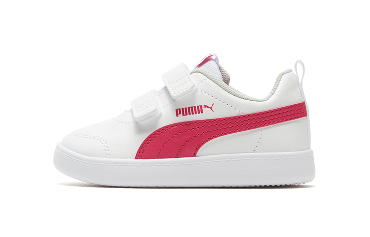 (Toddler) Puma Courtflex V2 V Inf 'White Rose Red' 371544-05