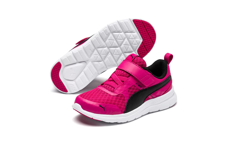 Lookbook (Toddler) Puma Flex Essential 'Pink-Black Velcro' 190683-08