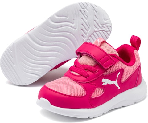 婴童 Puma Fun Racer 防滑透氣慢跑鞋 粉白 Lookbook 婴童 Puma Fun Racer 防滑透氣慢跑鞋 粉白