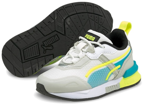 嬰兒 Puma Mirage Tech 防滑耐磨 低筒運動鞋 白黃 Lookbook 嬰兒 Puma Mirage Tech 防滑耐磨 低筒運動鞋 白黃