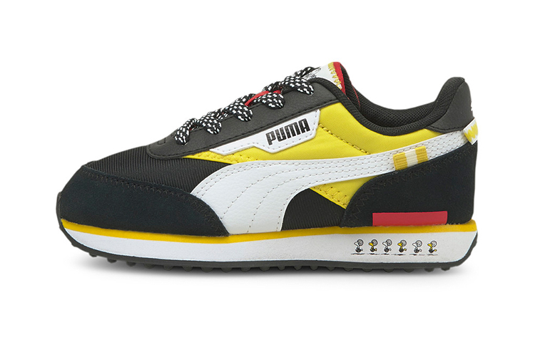 (TD) Puma Peanuts Future Rider 'Black White Yellow'