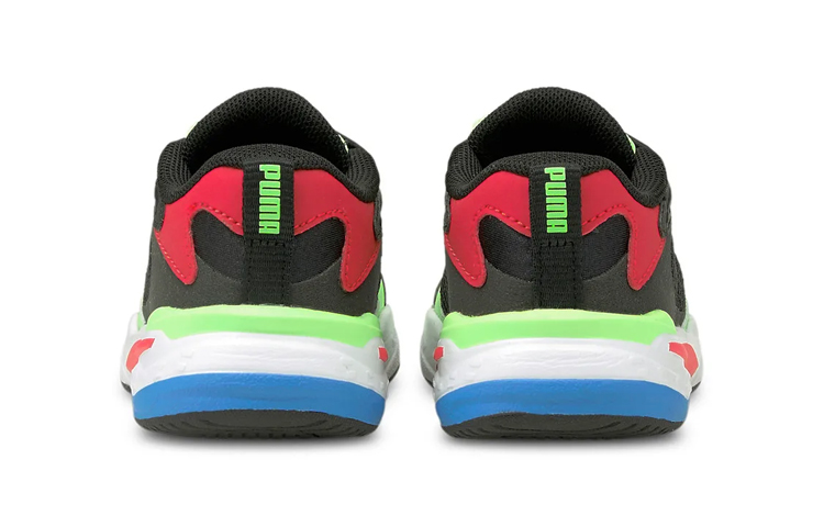 Lookbook (TD) プーマ RS-Fast ブラック/エレクトログリーン 375699-01
