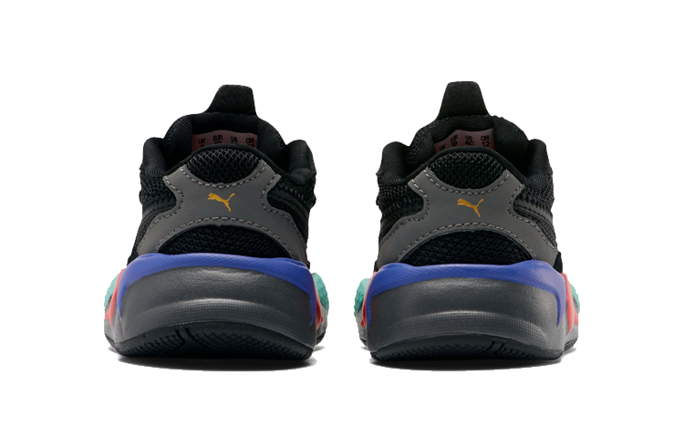 Lookbook 幼童 Puma Rs-x3 Puzzle 透氣耐磨防滑 低幫運動鞋 黑藍紅